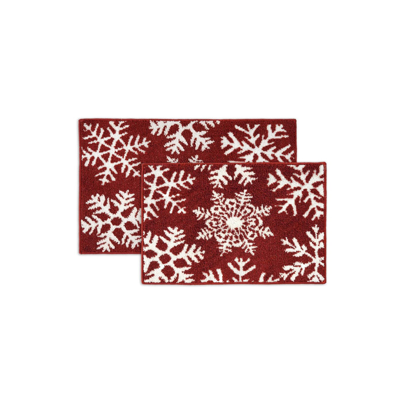Ensemble de 2 tapis de bain Snowflake Premium Christmas