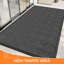 Tapis d'entrée gris antidérapant pour la maison
