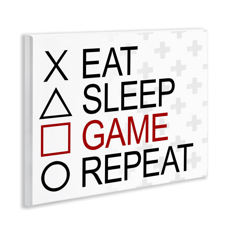 Gamer Button Shapes Wall Plaque Art by Sd Graphics Studio