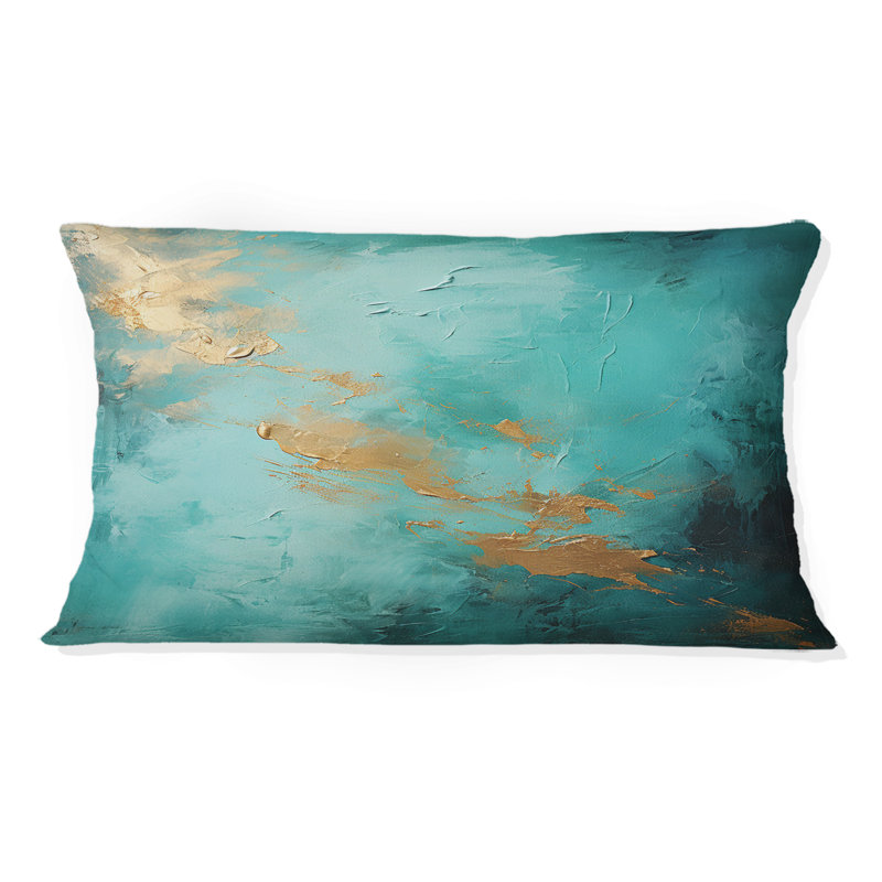 Coussin Turquoise Tranquility VI - Abstract Landscape