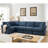 Modular Sectional Sofa Set,Convertible L Shaped Couch ,5 Seat,Reversible Sectional Sofa Couch,Upholstered,Corner Sofa,Rolled Arms,Soft Linen Fabric-1081256473