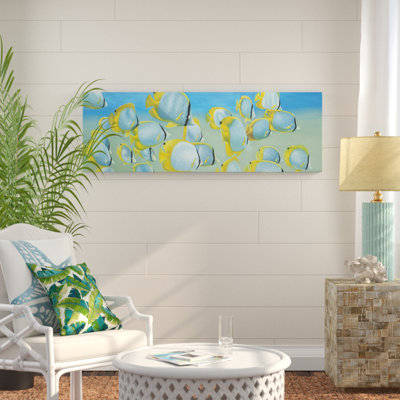 « papillon des poissons », reproduction de peinture en acrylique panoramique sur toile tendue Holoubkov
