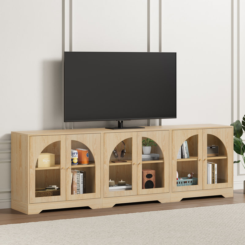 2 - Acrylic Door Accent Cabinet, Natural