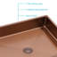 Lavabo pour salle de bain 19 po x 15 po or rose - Réduit les niveaux de bruit et empêche efficacement les aliments avec le coin R10