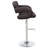 Brown And Chrome Adjustable Bar Stool