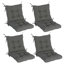 Ensemble de 4 coussins de siège / dossier 18 po x 36 po x 3,5 po pour l'extérieur-714821975-715763466-716918468