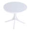 Table ronde moderne en plastique, table de salle à manger intérieure / extérieure, table de salle à manger