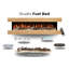 Studio 4 | Oak or Walnut | 54-inch Wall Mounted Electric Fireplace | Fully Assembled | 3-sided Panoramic Flame | Remote Control | Led Side Lights-1100553945