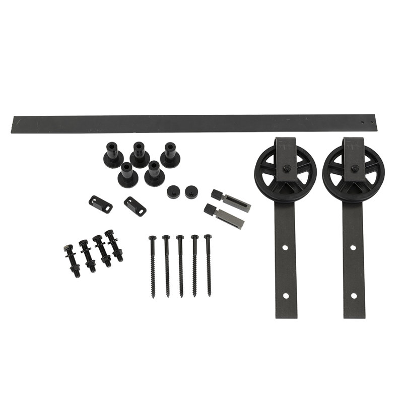 Wagon Bent Strap Hardware Kit With 78" Track, Raw Steel