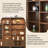 115.75"New Chinese-style minimalist brown display stand for antique items