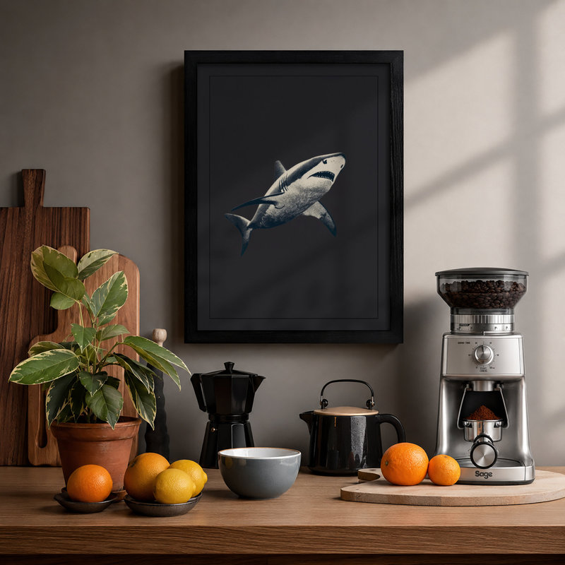 Solitary Predator Minimalist - Print, Black, A3 - 42.0 x 29.7 cm