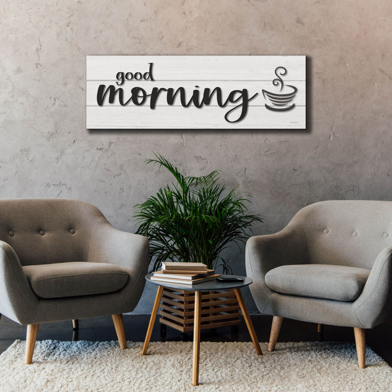  «Good Morning» par Susie Boyer, art mural sur toile, 60 po x 20 po