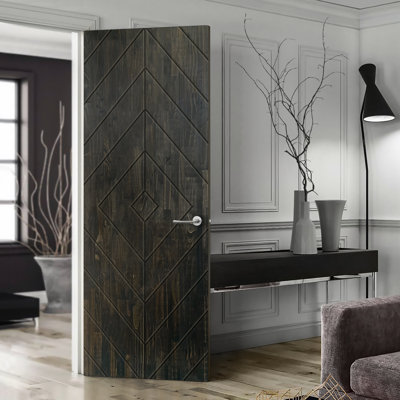 Stained Smooth Pine Wood Single Prehung Interior Door