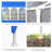Outsunny Large Party Tent, Outdoor Event Shelter, Gazebo Canopy With 4 Removable Window Sidewalls For Weddings, Picnics, Blue