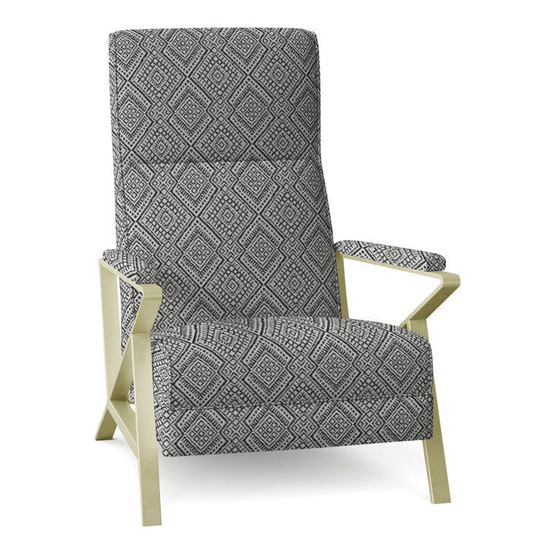 Infinity 28.25" Wide Manual Standard Recliner, Brushed Brass, Perigold Iguazu Noir