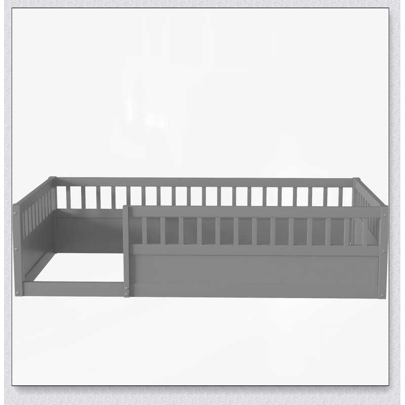 Lit simple gris