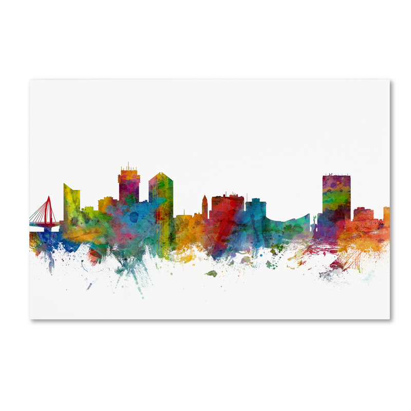 « wichita kansas horizon », reproduction d’impression sur toile tendue, H 12 po x l 19 po x P 2 po