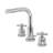 Kingston Brass Millennium Two-Handle 3-Hole Deck Mount Widespread Bathroom Faucet with Brass Pop-Up Drain-138764682