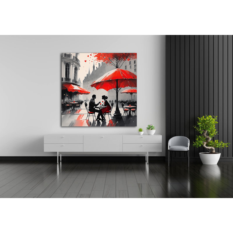 Under The Red Umbrella, 42" H x 42" W