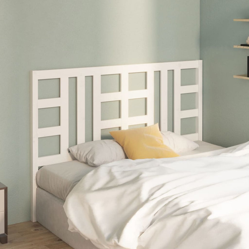 Solid Wood Headboard, White, 156 x 100 cm