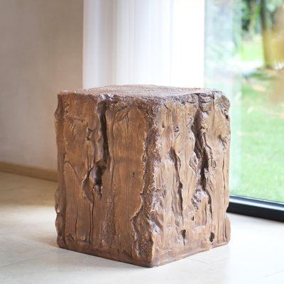 Table d'appoint Amira pour l'extérieur et l'intérieur MGO, finition brune