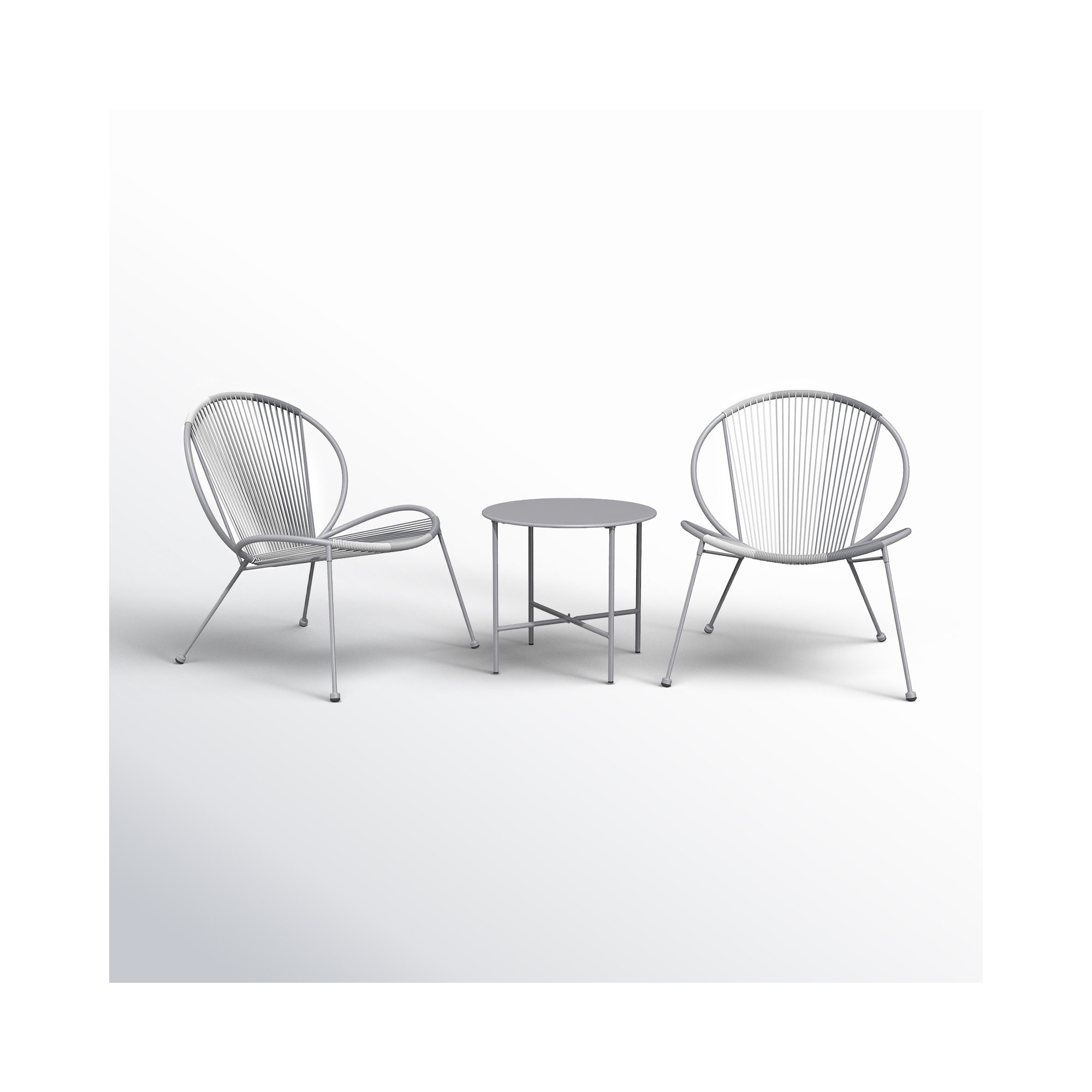 Halcott 2 - Person Patio Conversation Set, Gray