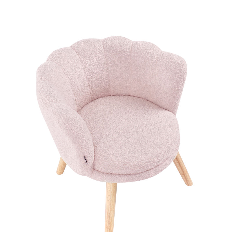 Kids Boucle Armchair Pastel HALBY, Pink