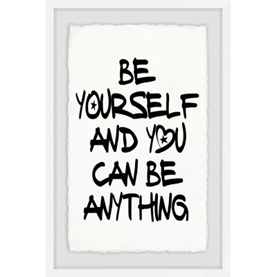 Reproduction d’art textuel sur papier "Be yourself"