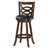 Swivel Upholstered Counter Stool with Solid Wood Frame-1197479130