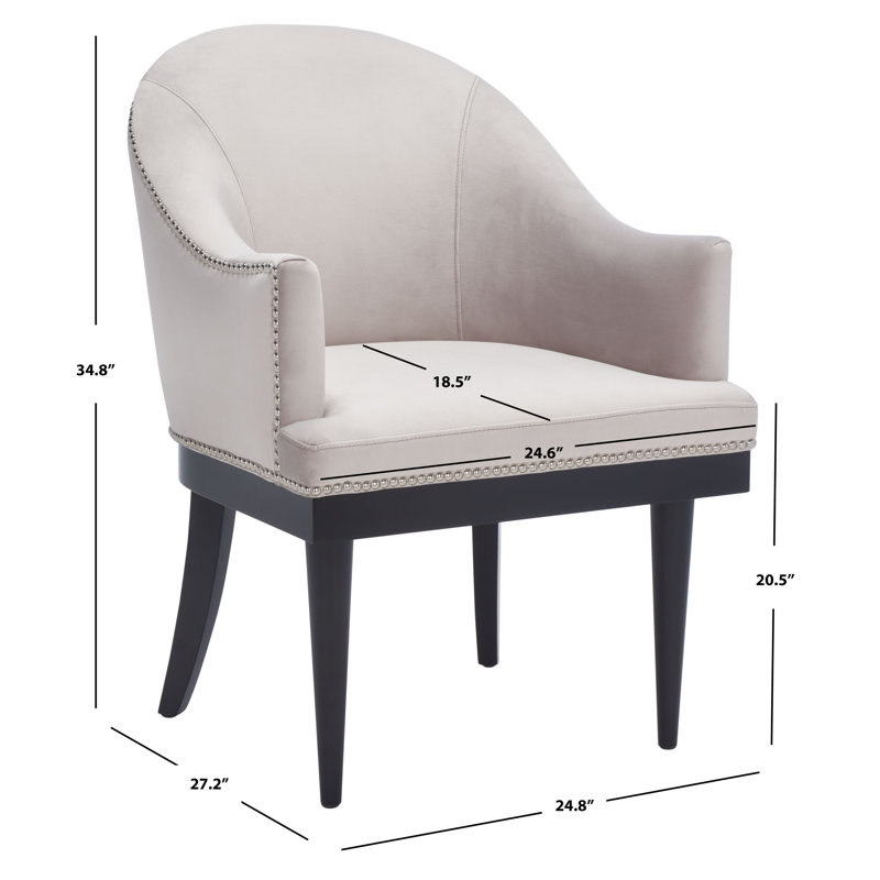 Maynard Upholstered Arm Chair, Almond