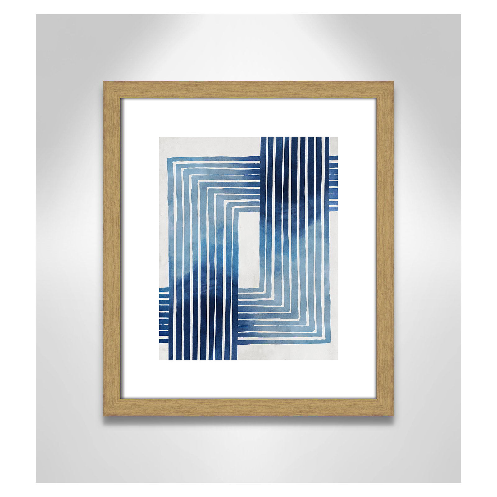In Unison by Eva Watts - Painting Print, Beige Wood Framed Paper, 15" H x 13" W x 0.75" D