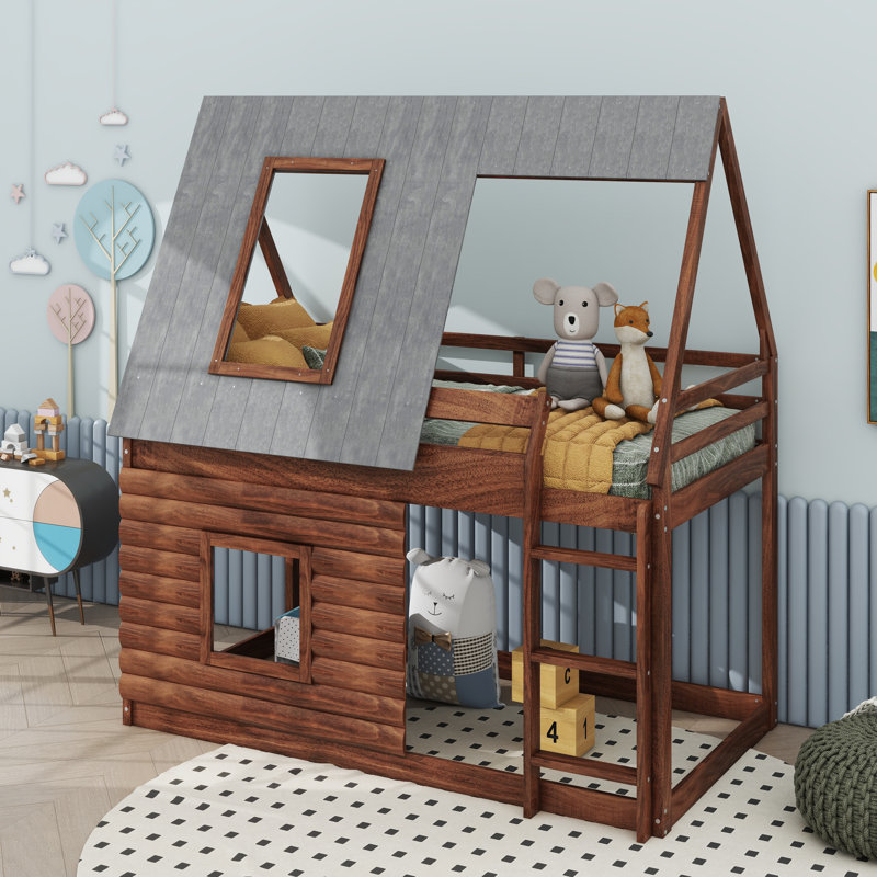 Lit superposé simple Adalberta, pour enfants