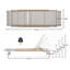 Chaise longue d'extérieur Hargrove Aluminun, siège extérieur en filet, 1 pièce-373593550