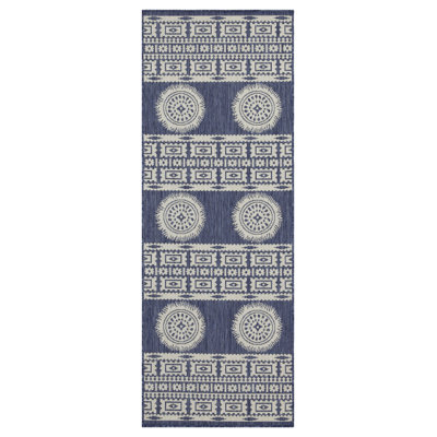 Bright WF_HAR2022 Blue 2'7" x 7'3" Indoor/Outdoor Area Rug