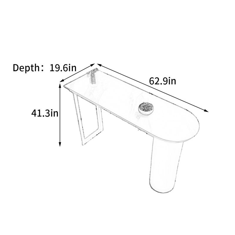 Bar Middle Island, H 41,3 po x L 62,9 po x l 19,6 po