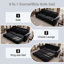 Canapé Chesterfield, canapé-lit gigogne de 93,7 po, canapé-lit convertible 3 en 1 avec garniture cloutée et accoudoirs roulés, canapé-lit multifonctionnel pour salon, chambre à coucher, appartement, bureau-1004846675