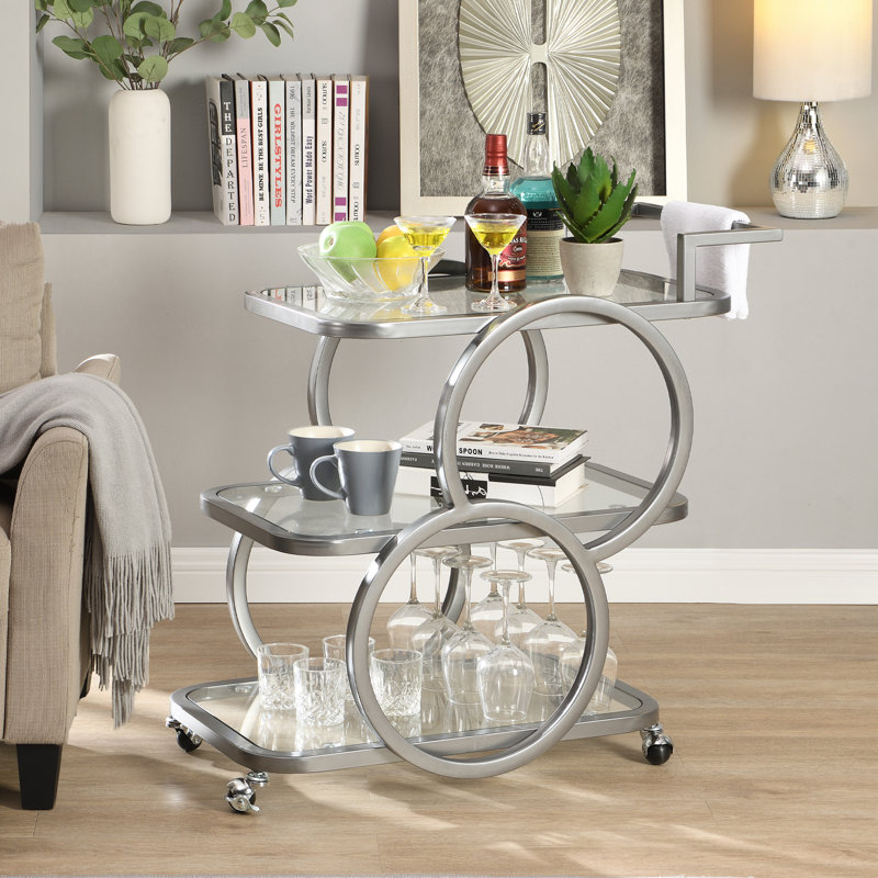 Antu Bar Cart, Silver Grey