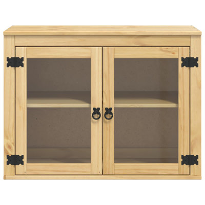 Vidaxl Cabinet With Storage SKI Honey Brown Solid Pine Wood Modern Furniture