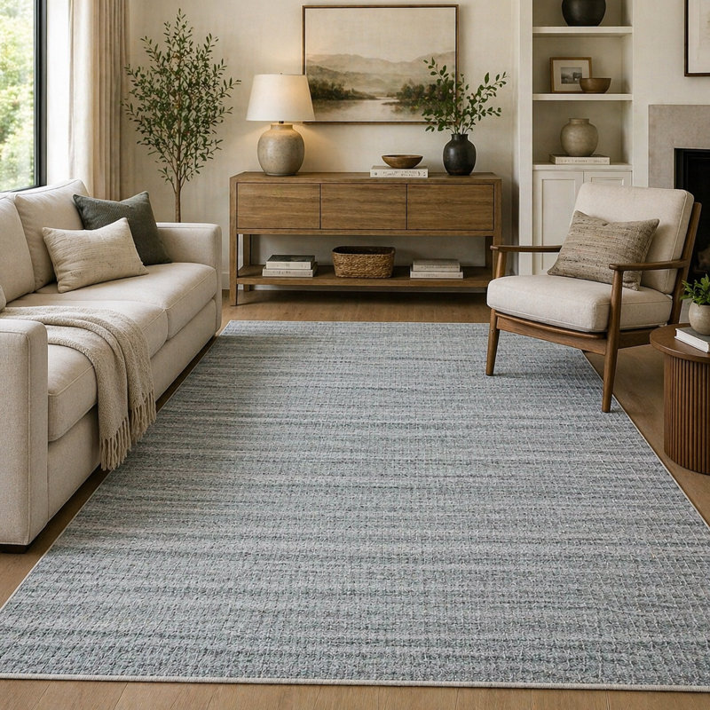Atlantic Striped  Dolphin Gray Hand-Woven (Outdoor) Area Rug, Rectangle 8' x 10'