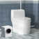 Dual-Flush Elongated Wall-Mount Toilet, Upflush Toilet System with Powerful 600W Macerator Pump, Macerating Toilet for Basement (Seat Included)
