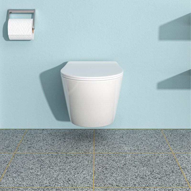 Cuvette de toilette murale avec siège à fermeture douce