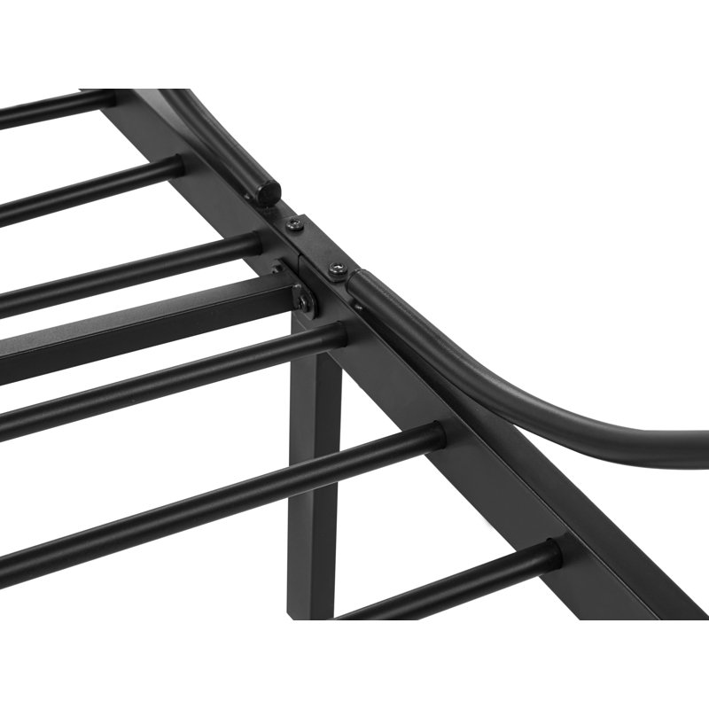 Four Poster Bed Metal SORMERY 90 x 200 cm (EU Single), Black