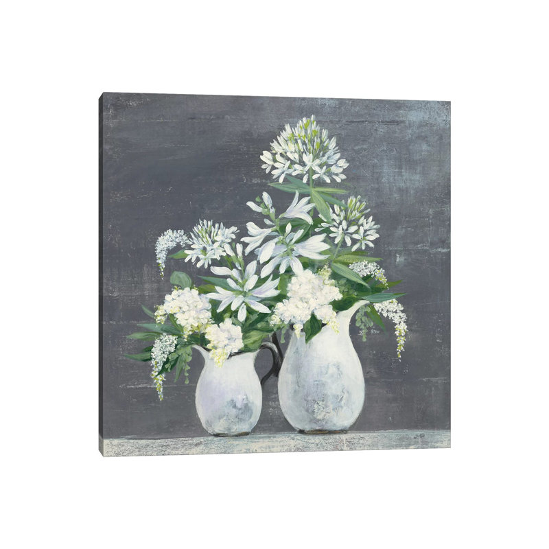 Later Summer Bouquet III White Vase by Julia Purinton - Wrapped Canvas Print, 30.48cm H x 30.48cm W