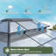 Pavillon de jardin en polycarbonate à double toit l 12 pi x P 16 pi-109786865