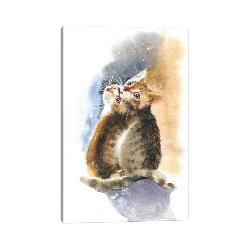 Two Kittens by Marina Ignatova - Wrapped Canvas Gallery-Wrapped Canvas Giclée, 30.48cm H x 20.32cm W