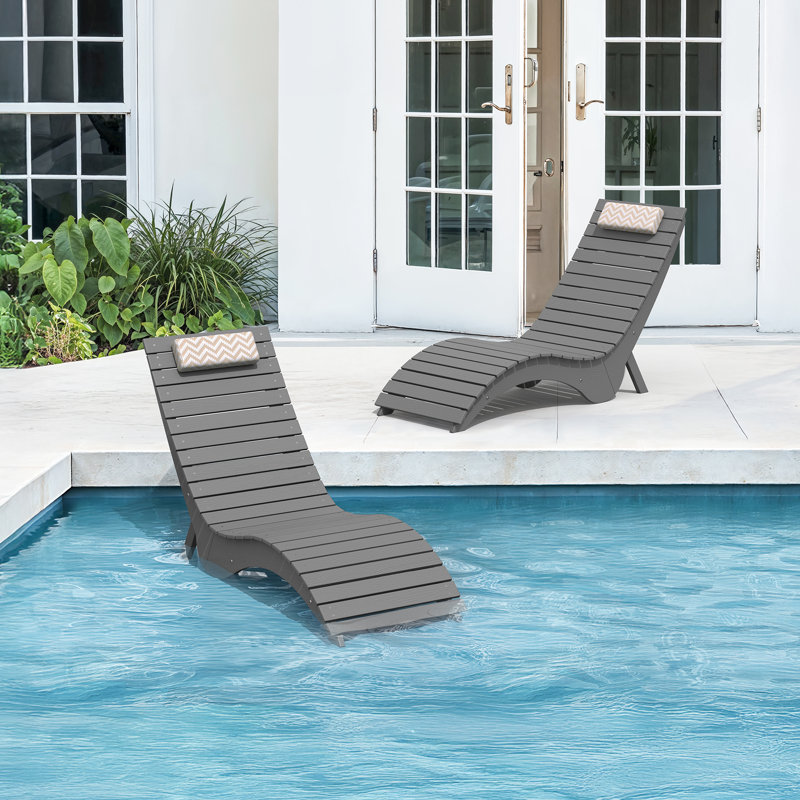 Aquawave Waterproof & Anti-Drift Patio Chaise Lounge, Neutral Gray