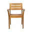 Ensemble de 2 chaises de salle à manger STAMFORD, fauteuil de patio en bois d'acacia, pour cour, bord de piscine, jardin, teck-883814105