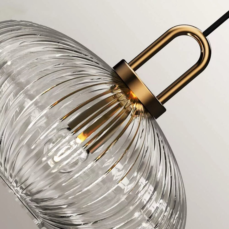 1 - Light Gold Sphere Pendant, Smokey Grey
