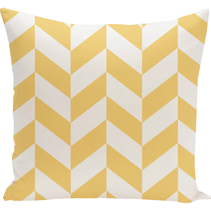 Housse et insert de coussin extérieur Zigzag Jag, 20 po x 20 po, Citron