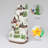 15.75" Gingerbread Village Multi-Tiered Mountain - LED Lights, 8 Music, Battery - Hand-Painted Resin